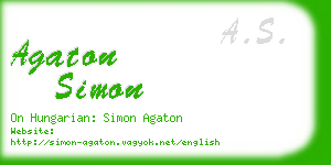 agaton simon business card